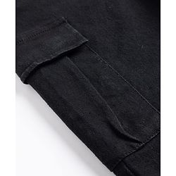 Pine Kids Full Length Solid Color Denim Jeans - Black