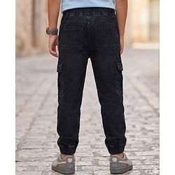 Pine Kids Full Length Solid Color Denim Jeans - Black