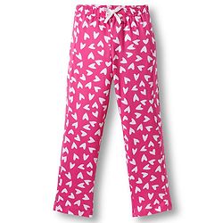 Pine Kids  Single Jersey Knit Half Sleeves Co-ords Night Suit with Heart Print - Pink