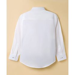 Pine Kids Cotton Woven Full Sleeves Shirt With Legend Print - White