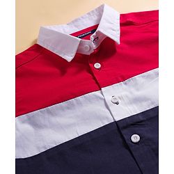 Pine Kids Cotton Woven Full Sleeves Solid Shirt - Navy Blue