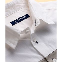 Pine Kids Cotton Woven Full Sleeves Solid Shirt - Navy Blue