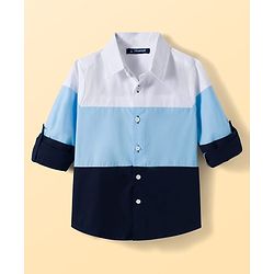 Pine Kids Cotton Woven Cut & Sew Solid Color Shirt - Multicolor