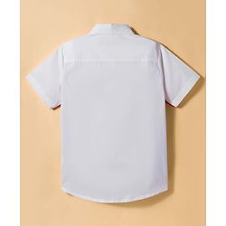 Pine Kids Cotton Woven Half Sleeves Solid Shirt - Navy Blue