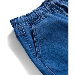 Pine Kids Denim Woven Full Length Solid Jeans with Cargo Pockets - Blue
