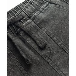 Pine Kids Full Length Solid Color Denim Jeans - Black