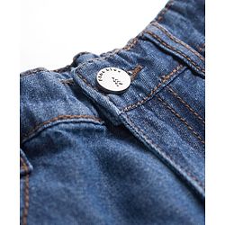 Pine Kids Cotton Woven Mid Thigh Length Solid Colour Shorts - Blue