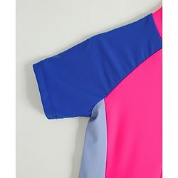 Pine Active Half Raglan Sleeves Legged Swimsuit - Pink