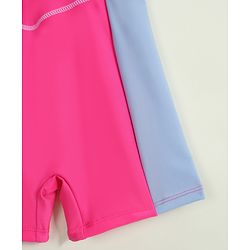 Pine Active Half Raglan Sleeves Legged Swimsuit - Pink