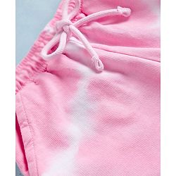 Pine Kids 100% Cotton Knit Text Printed Shorts - Pink