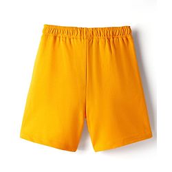 Pine Kids Looper Knit Shorts with Floral Print - Orange