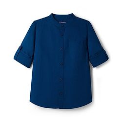 Pine Kids Linen Woven Full Sleeves Solid Shirt - Green