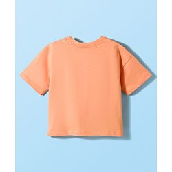 Pine Kids Cotton Knit Half Sleeves T-Shirt With Get It Done Print - Orange