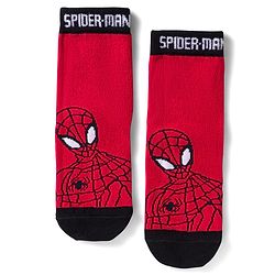 Pine Kids Marvel Non Terry Knit Ankle Length Anti Bacterial Socks With Spider-Man Graphics Pack of 3 - Red Grey & Black
