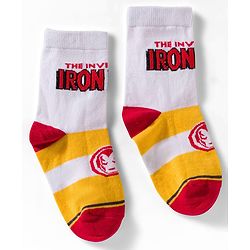 Pine Kids Marvel Non Terry Knit Ankle Length Anti Bacterial Socks With Avengers Graphics Pack of 3 - Black Light Blue & White