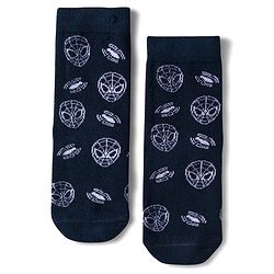Pine Kids Marvel Non Terry Knit Ankle Length Anti Bacterial Socks With Spider-Man Graphics Pack of 3 - Red & Black