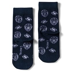 Pine Kids Marvel Non Terry Knit Ankle Length Anti Bacterial Socks With Spider-Man Graphics Pack of 3 - Red & Black
