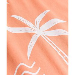 Pine Kids 100% Cotton Knit Half Sleeves Beach Theme Printed T-Shirt - Orange