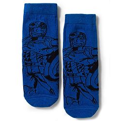 Pine Kids Marvel Non Terry Cotton Knit Anti Bacterial Ankle Length Socks With Avengers Graphic Pack of 3 - Multicolour