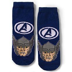 Pine Kids Marvel Non Terry Cotton Knit Anti Bacterial Ankle Length Socks With Avengers Graphic Pack of 3 - Mutlicolour