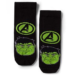 Pine Kids Marvel Non Terry Cotton Knit Anti Bacterial Ankle Length Socks With Avengers Graphic Pack of 3 - Mutlicolour