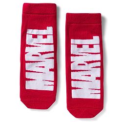 Pine Kids Marvel Non Terry Knit Ankle Length Anti Bacterial Socks With Avengers Graphics Pack of 3 - Red Blue & Green
