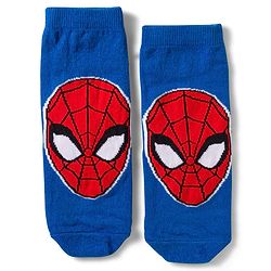 Pine Kids Non Terry Knit Anti Bacterial Ankle Length Socks With Spider Man Graphic Pack Of 3 - Multicolour