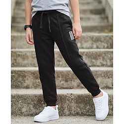 Pine Kids Knit Full Length Lounge Pant With Find Your Adventure Badge - Black
