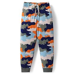 Pine Kids 100% Cotton Knit Half Sleeves Camouflage Printed Co-Ords T-Shirt & Pyjama Night Suit - Multicolour