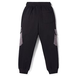 Pine Kids Knit Full Length Cut N Sew Lounge Pant With Pockets & Skate Style Badge - Black