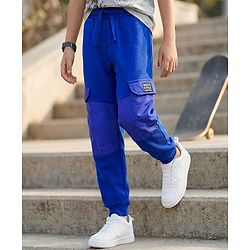 Pine Kids Knit Full Length Cut N Sew Lounge Pant With Pockets & Skate Style Badge - Black