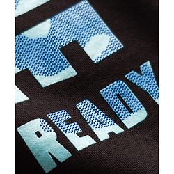 Pine Kids Knit Full Length Lounge Pant With Text Print - Black