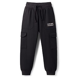 Pine Kids Knit Full Length Lounge Pant With Pockets & Explore Everyday Print - Black