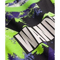 Pine Kids 100% Cotton Bio Washed Half Sleeves Abstract Printed T-Shirt & Pyjama Co-Ord Night Suit - Multicolour