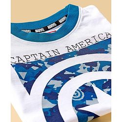 Pine Kids Marvel Single Jersey Knit Drop Shoulder Half Sleeves T-Shirt & Shorts Set With Avengers Graphics & Camouflage Detailing - Multicolor