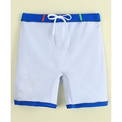 Pine Kids Text Printed Swimming Trunk - Blue