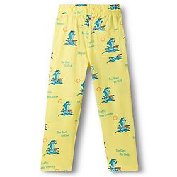 Pine Kids Single Jersey Knit Half Sleeves Co-ords Night Suit With Shark Print - Yellow