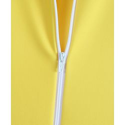 Pine Active Raglan Half Sleeves Solid Legged Swimsuit - Yellow