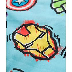 Pine Kids Marvel 100% Cotton Woven Half Sleeves Shirt With Avengers Graphics - Multicolour