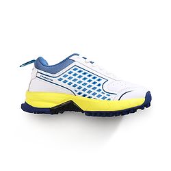 Pine Active Lace Up Solid Cricket Shoes - Blue & White