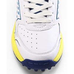 Pine Active Lace Up Solid Cricket Shoes - Blue & White