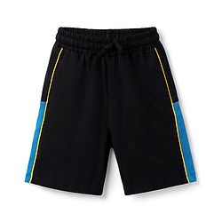 Pine Kids Single Jersey Knit Half Sleeves T-Shirt & Shorts Set with Believe Print - Blue Yellow & Black