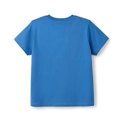 Pine Kids Single Jersey Knit Half Sleeves T-Shirt & Shorts Set with Believe Print - Blue Yellow & Black