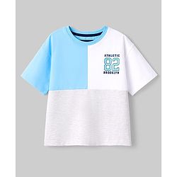 Pine Kids Single Jersey Knit Drop Shoulder Sleeves T-Shirt & Shorts Set - Blue