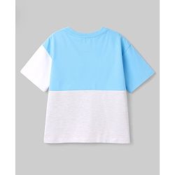 Pine Kids Single Jersey Knit Drop Shoulder Sleeves T-Shirt & Shorts Set - Blue