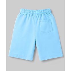 Pine Kids Single Jersey Knit Drop Shoulder Sleeves T-Shirt & Shorts Set - Blue