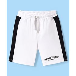 Pine Kids Single Jersey Knit Half Sleeves Numerical & Text Printed T-Shirt & Shorts Set - White