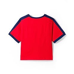 Pine Kids Single Jersey Knit Half Sleeves T-Shirt & Shorts Set with Unleash Your Potential Print & Tape Detailing - Red