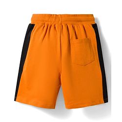 Pine Kids Single Jersey Knit Half Sleeves T-Shirt & Shorts Set with Text Print - Peach
