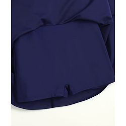 Pine Kids Half Raglan Sleeves Frock Swimsuit - Navy Blue